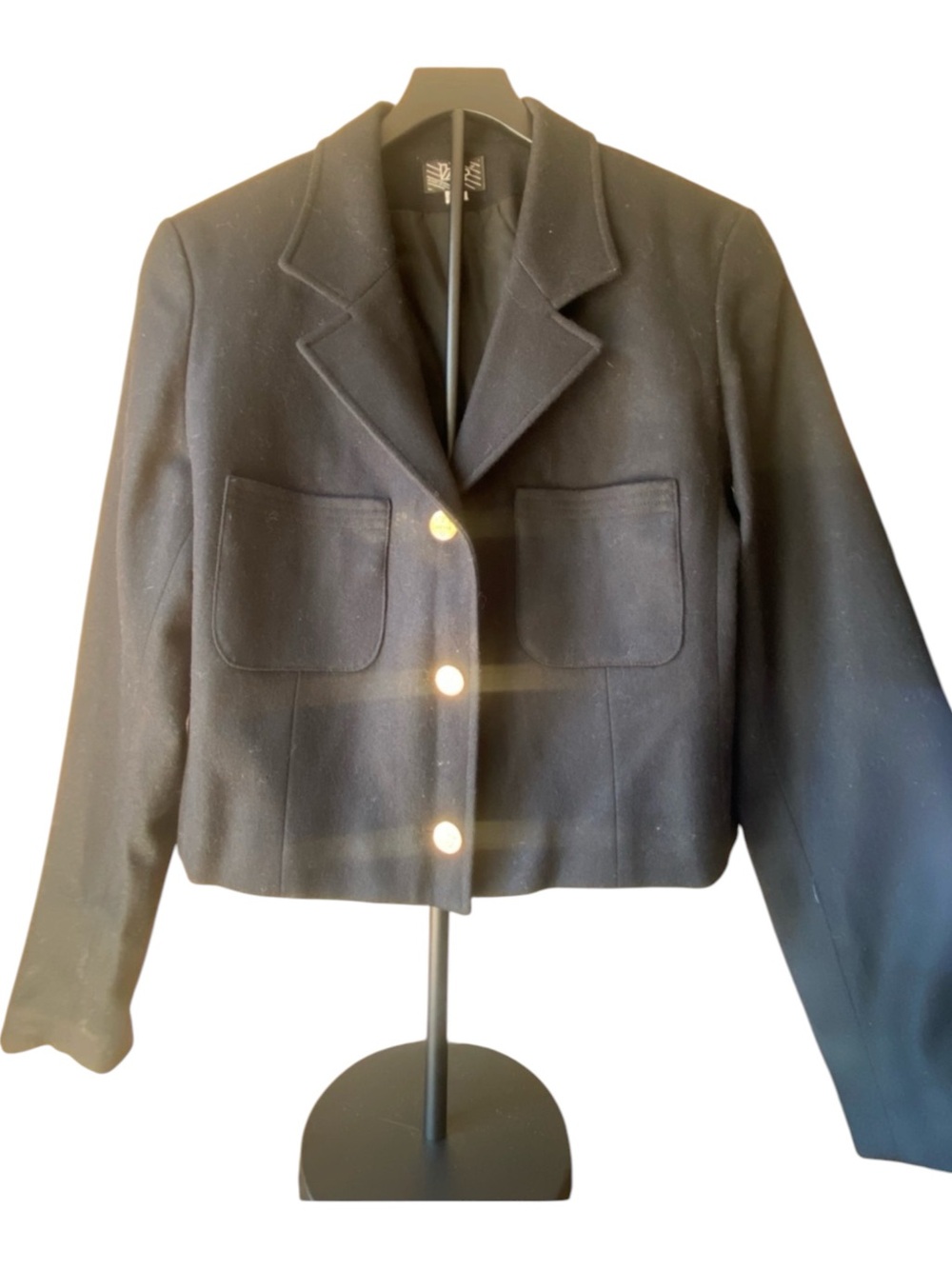 Vintage Wool Cropped Blazer, Size 12